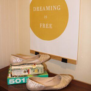 Kelly & Katie Sparkly Gold Flats!